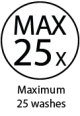 washing: Maximum 25 washes