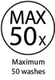 washing: Maximum 50 washes