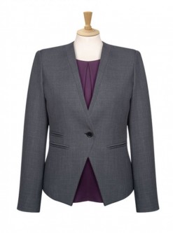 Collarless 1 Button Jacket