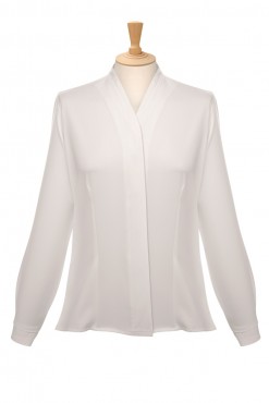 Versailles Long Sleeve V Neck Blouse