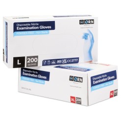 Orn Steppe Nitrile Blue Examination Gloves 