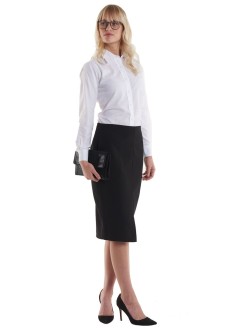 Ladies Long sleeve Pinpoint Oxford Blouse