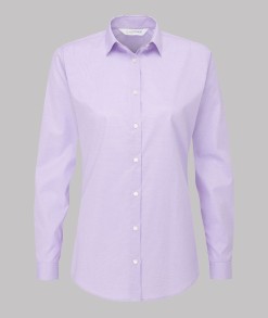 Keira Houndstooth Long Sleeve Blouse