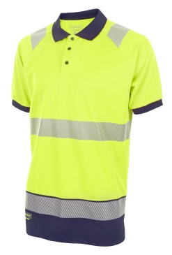 Two Tone Short Sleeved Polo Shirt
