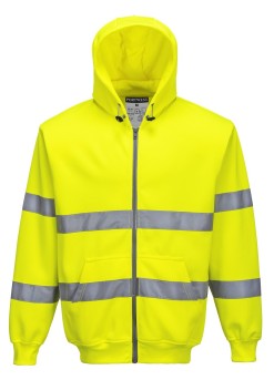 Hi Vis Zip Front Hoodie