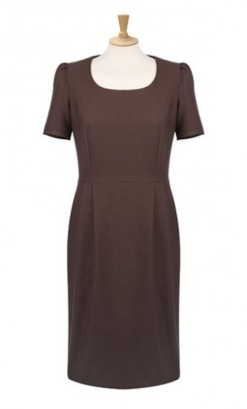 Scoop Neck Shift Dress with Pockets
