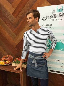 Domain Contrast Denim Waist Apron